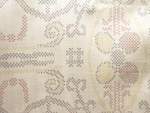 アンティーク　更紗模様織り出し本場大島紬着物(5マルキ)